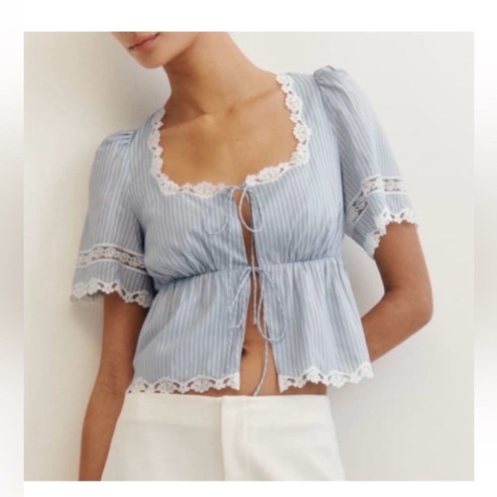 Nwt Reformation Margot top in bueno stripe - size XS - Picture 2 of 6